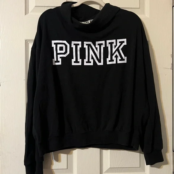 PINK Victoria's Secret Black Women's Sweatshirt - Picture 2 of 7